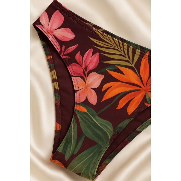 Shade & Shore Women’s Floral Bikini Bottom Tropical Print Size S New - Picture 4 of 8